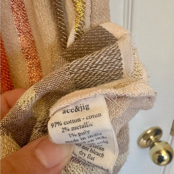 Ace & Jig Monet Blouse Top in Halo Sz Medium Metallic Cotton - Picture 5 of 6